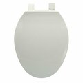 Comfort Seats Standard Plastic Seat, White, Elongated Closed Front with Cover C803300